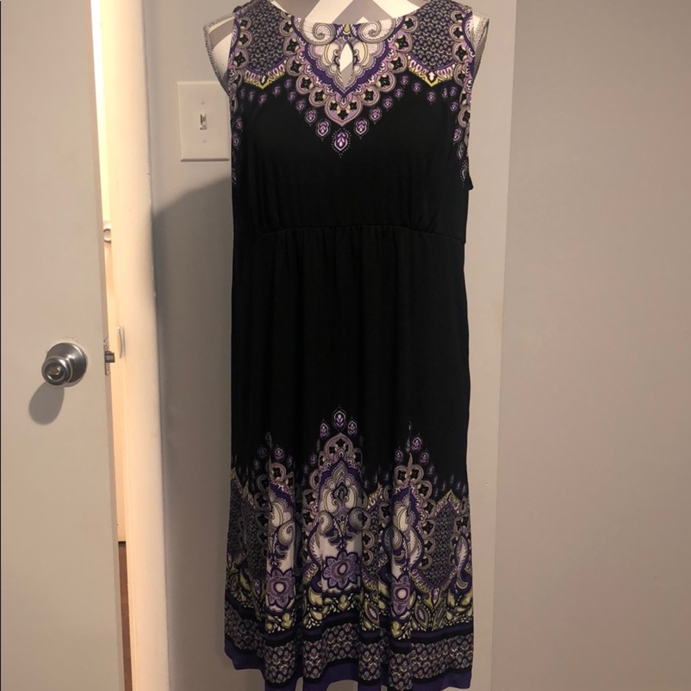 Black and purple tribal dress